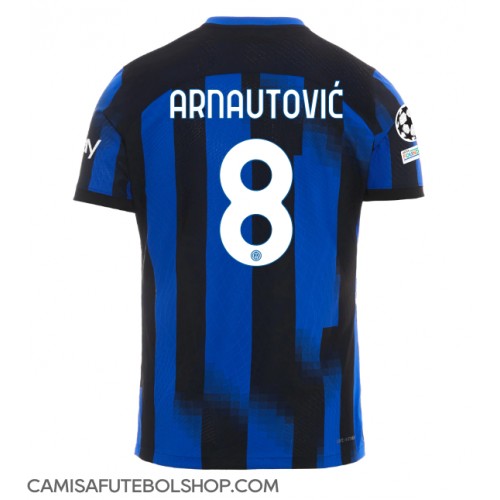 Camisa de time de futebol Inter Milan Marko Arnautovic #8 Replicas 1º Equipamento 2023-24 Manga Curta